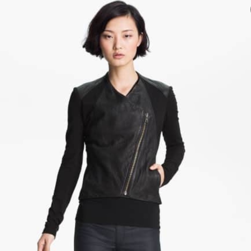Helmut Lang Paneled Leather Jacket